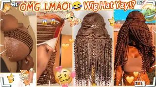 😋DIY Tutorial: Box Knotless Braids Hat For Fashion Show #Viral #Arroganttae #ELFINHAIR