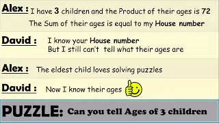 3 Children Ages Puzzle || Brilliant puzzle