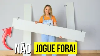 OLHA O QUE EU FIZ com PORTAS de GUARDA ROUPA VELHO! VIROU UM MÓVEL INCRÍVEL! DO LIXO AO LUXO!