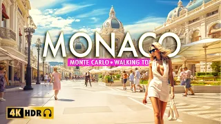 Monte Carlo, MONACO 4K HDR - Walking Tour 4K60fps