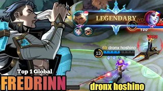 LEGENDARY JUNGLER TANK MVP - By [ dronx hoshino ] - TOP 1 GLOBAL FREDRINN - MLBB