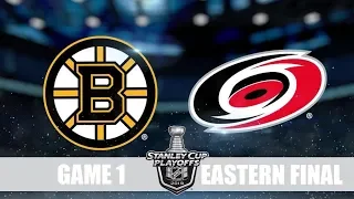 Hurricanes VS Bruins Game 1 Каролина Бостон Плей-офф, 1/2 финала, Обзор матча