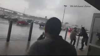 Video shows damage left behind after outbreak of tornadoes in Texas