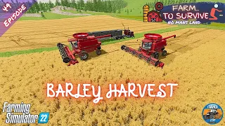 BARLEY HARVEST - No Mans Land - Episode 49 - Farming Simulator 22