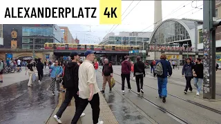 Rain Walk Alexanderplatz | Berlin, Germany 4K