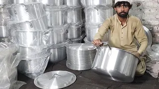 How it's made Aluminum pots and pans Manufacturing Process of Aluminum PAN Making