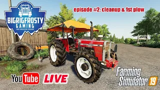 Replay With Live Chat! Spectacle Island Survival Farming Series Episode #2 cleanup & 1st plow!