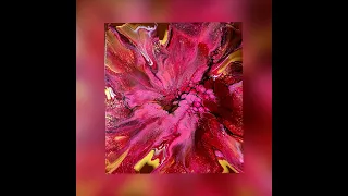 (808) Magical Strawberry Bloom on Carmel Canvas! Acrylic Pouring for Endless Fun!