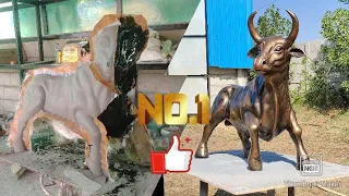 fiberglass casting PART-2 Bull sculpture #art #sculpture #artwork #bull