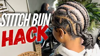 This Stitch Bun Hack Saved Me| Dopeaxxpana