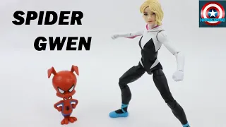 Marvel Legends Spider-Man Into The Spider-Verse Gwen Stacy (Stilt-Man BAF Wave) Review!