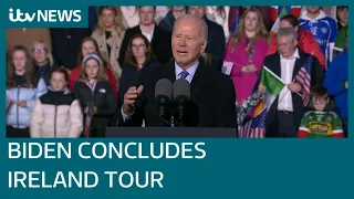'It feels like coming home': Biden ends tour of the island of Ireland with Ballina speech | ITV News