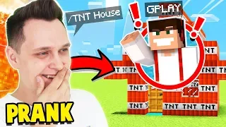 10 SPOSOBÓW NA PRANKOWANIE PRZYJACIELA W MINECRAFT! | Vito i Gplay