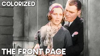 The Front Page | COLORIZED | Adolphe Menjou | Crime Drama | Romance