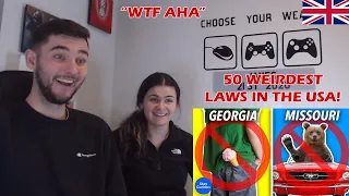 British Couple Reacts to 50 Weirdest Laws in the USA - One From Every State