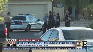 Off-duty MCSO employee shot in front of Phoenix home