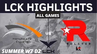 HLE vs. KT | All Games HIGHLIGHTS - W7 D2 | LCK Summer Split 2021 HANWHA LIFE ESPORTS VS KT ROLSTER