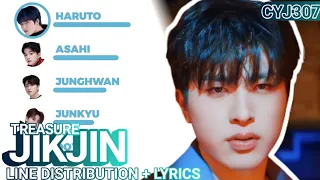 TREASURE - 직진 (JIKJIN) | Line Distribution + Lyrics (Color Coded) [REQUESTED]