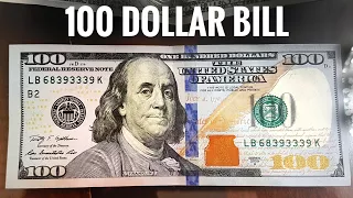 New $100 Dollars Bill USA - United States one hundred-dollar note Comparison