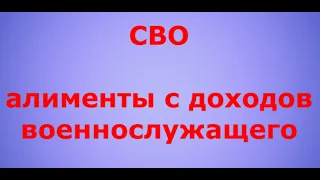 СВО. Алименты с доходов военнослужащего. С суточных, командировочных и соц. выплат.