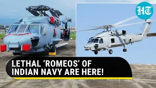 Navy's first MH-60R 'Romeo' helicopters, armed with hellfire missiles from US, arrive in India