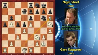 PARTAI INDAH Gary Kasparov vs Nigel Short 2001 | Korchnoi Birthday KO 2001