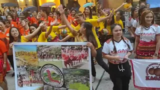 parade with raindrops