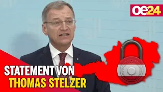 Thomas Stelzer zum Lockdown für Ungeimpfte in ganz Österreich