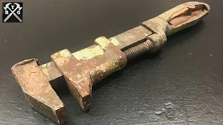 Antique Monkey Wrench Restoration - ASMR Vintage Tool Restoring