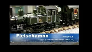 FLEISCHMANN N  K.Bay.Sts.B  type Pt 2/3  & 5 piece wagon set