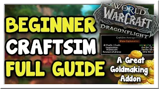 All Goldmakers Need this Addon!! Beginner CraftSim Guide | Dragonflight | WoW Gold Making Guide