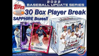 2022 Topps Chrome UPDATE SAPPHIRE 30 Box Player Break eBay 04/23/23