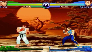 Ryu vs Chun-Li! Street Fighter Alpha 3 CPU vs CPU