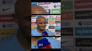 Vincent Kompany silences Aguero!!