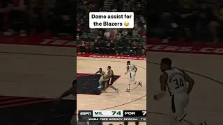 Dame with the dime to his former Blazers teammate Jerami Grant 😂 #shorts