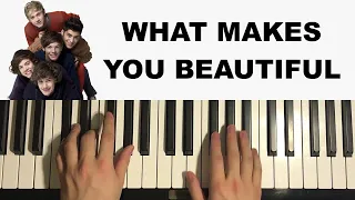 How To Play - What Makes You Beautiful (Piano Tutorial Lesson) | One Direction
