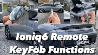 How to use Ioniq 6 key fob for remote start and remote driving and power tailgate #ioniq6 #keyfob
