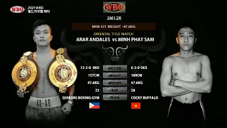 WBO ORIENTAL TITLE MATCH / Trận Tranh Đai WBO Oriental  Sẳm Minh Phát (VN ) vs Arar Andeles (PHI)