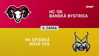 3. zápas štvrťfinále play-off Banská Bystrica – Spišská Nová Ves 3:4 pp (HIGHLIGHTY)