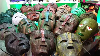 I found the biggest collection of Loki Masks in the world (from The Mask!)