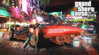 ФАНТАСТИЧЕСКИЙ ГОРОД CYBERPUNK 2077 в ГТА 5 МОДЫ! КИБОРГИ и МАШИНА QUADRA! - GTA 5 ОБЗОР МОДА