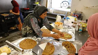 Freshly made Aloo Paratha | Cheese Paratha | Saag Paratha | "Tazza Kitchen" at Cannon Mills Market