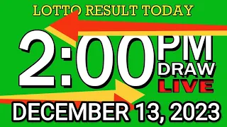 LIVE 2PM LOTTO RESULT TODAY DECEMBER 13, 2023 | LOTTO RESULT WINNING NUMBER