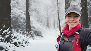 WINTER IN A YORKSHIRE FOREST - Relaxing Snowy ASMR Forest Run