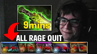 FIRST TIME OF MY LIFE 9minute E-blade on Techies (All Enemy Rage Quit)🔥