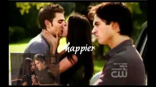 damon&elena | happier {+stefan}