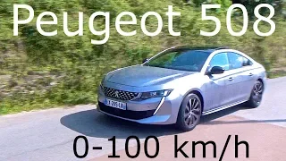 Peugeot 508 BlueHDi 160hp, 0 - 100