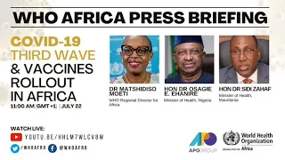 WHO Press Briefing 22.07.2021 - Third wave and vaccine rollout in Africa