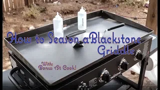 How to season a Blackstone Griddle (and 1st cook)