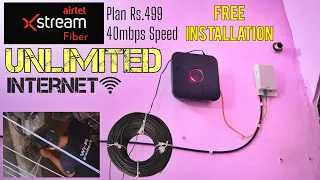Airtel Xstream Fiber 😍 | Airtel Unlimited Internet 🛜 | Installation Process | Plan | Speed | Hindi